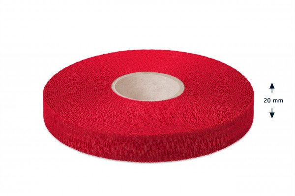 Econyl® narrow fabric, recycled, red 421