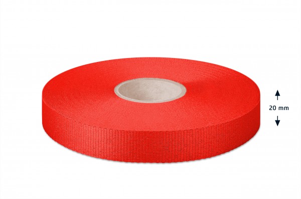 Gros grain ribbon, red, 20 mm