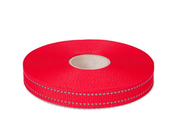 Reflector tape, reflective on one side, red