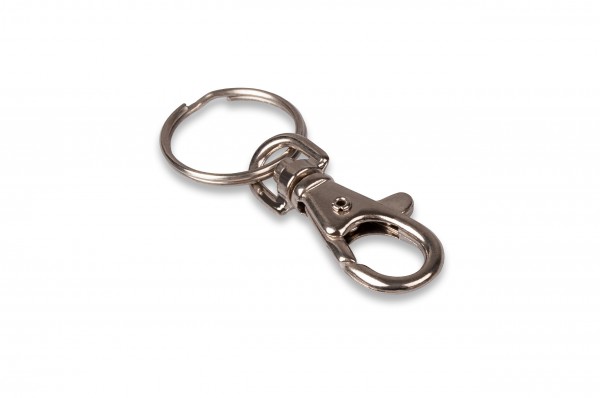 Snaphook with ring, 20 mm