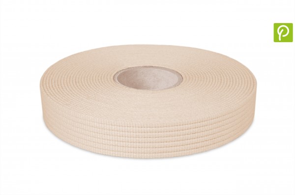 Cotton webbing, width 30 mm, col. nature