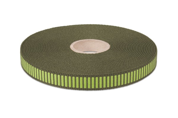 Econyl® narrow fabric, recycled, oliv-green