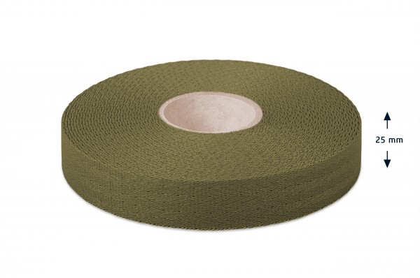 Econyl® narrow fabric, recycled, olive 632