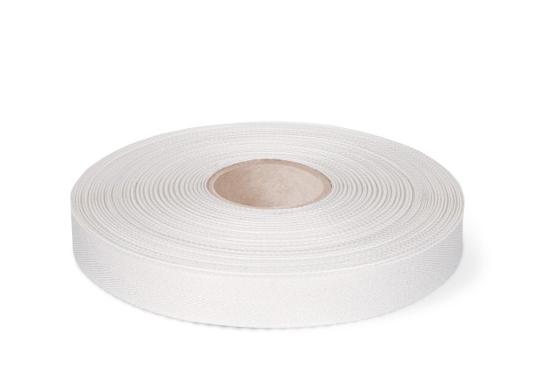 Polyester edging tape fixed in white