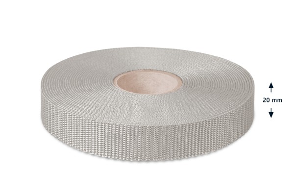 NEW - Strong Econyl® ribbon, recycled, silver