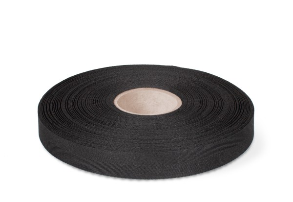 Polyester edging tape fixed in black