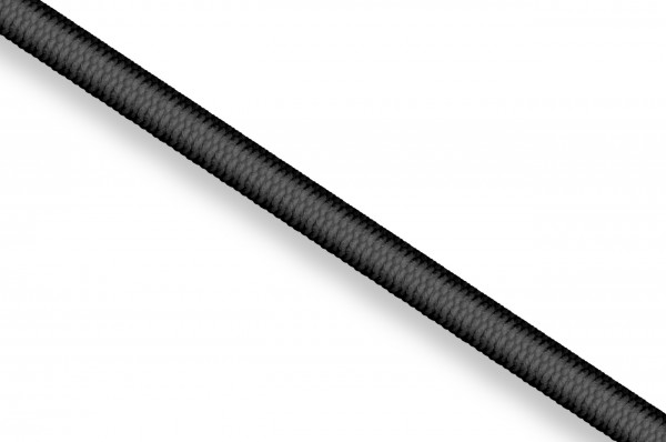 Rubber cord, 3 mm, black