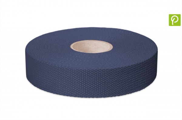 Thick cotton webbing, width 30 mm, col. navyblue